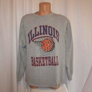 STEVE & BARRYS Illinois L/S T Shirt Size XL Gray Cotton Blend